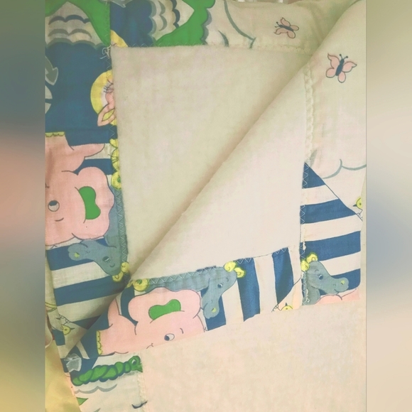 🐳 🌊Nautical vintage crib sheet and blanket set ⛵️ Flawless condition - Picture 7 of 8